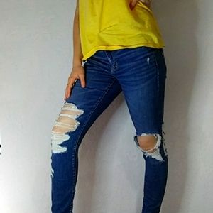 American Eagle ripped skinny jeans